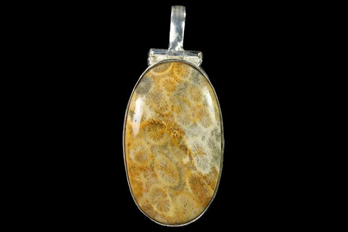 Million Year Old Fossil Coral Pendant - Indonesia #143683